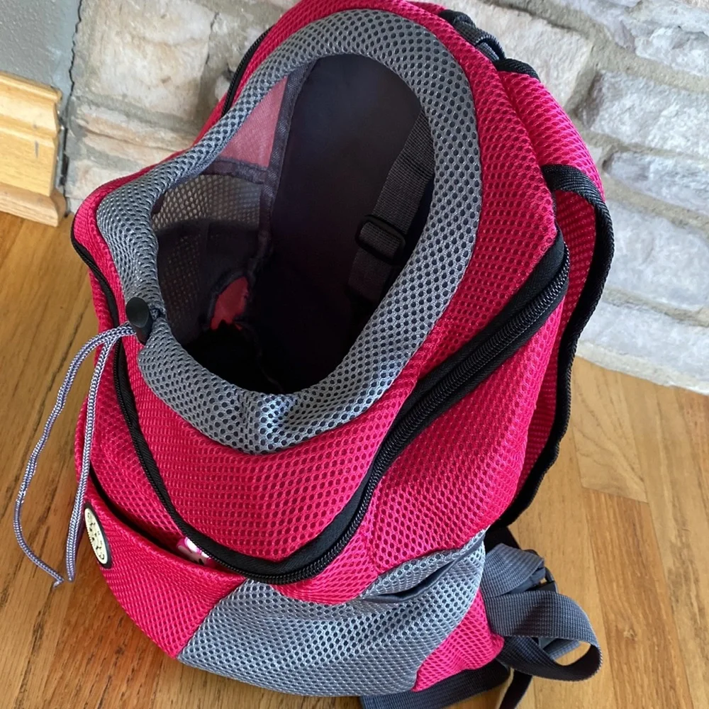 Pet Carrier Backpack Berry Red Small